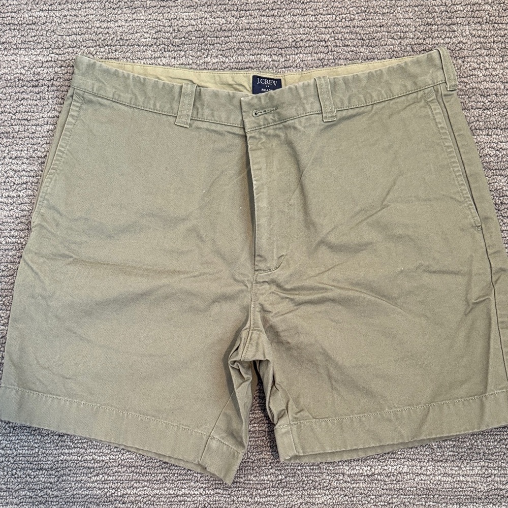 J. Crew Men's Khaki Flat Front Shorts